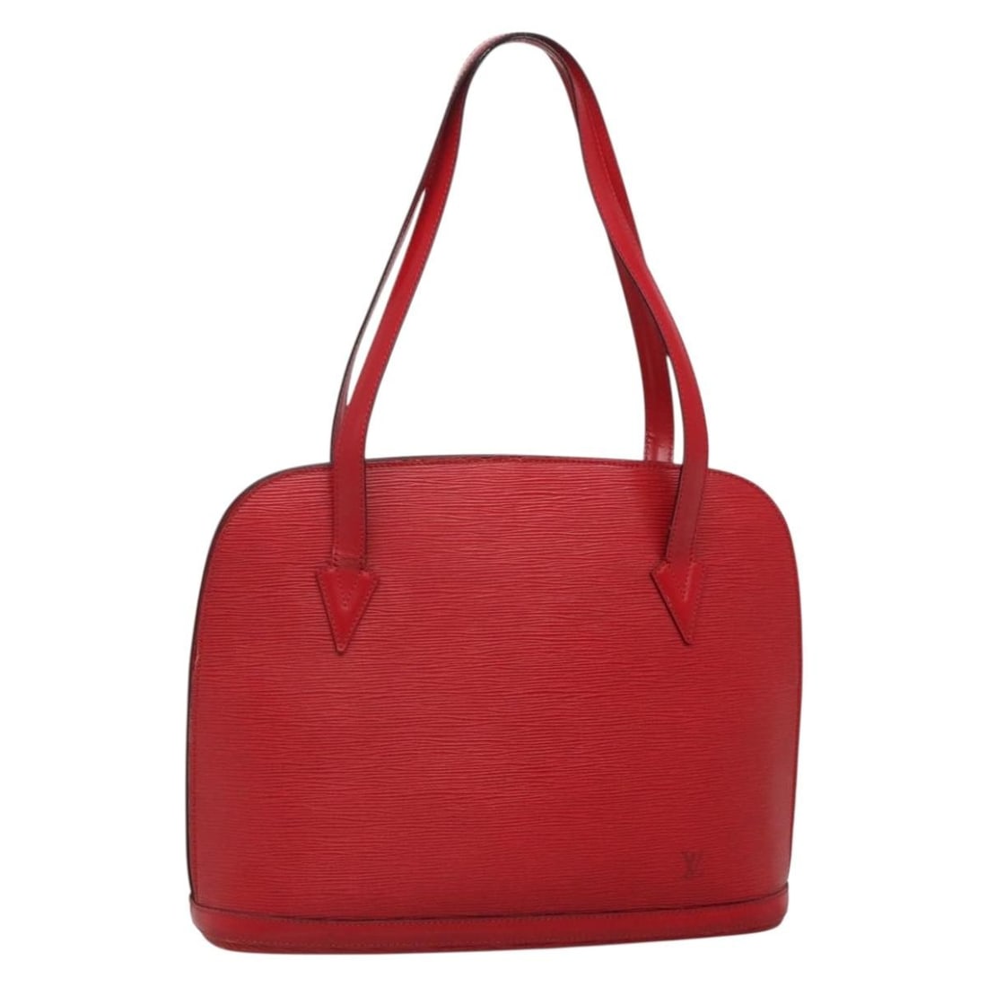 LOUIS VUITTON Red Epi Lussac Shoulder Bag M52287 France (1 of 18)