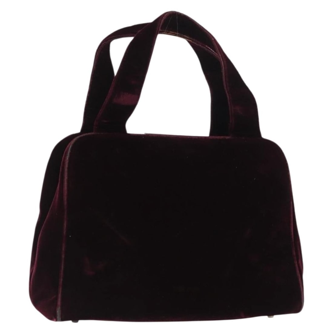 Purple Velor PRADA Handbag with Silver Accents Made in Italy (1 of 18)