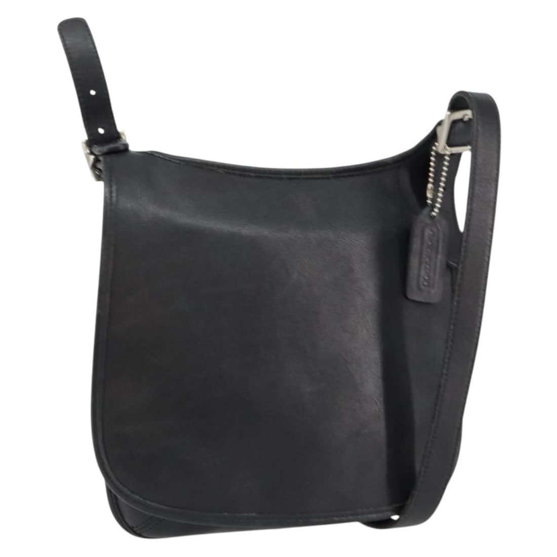 Authentic Coach Black Leather Shoulder Bag Gold Accents 142078 (1 of 18)