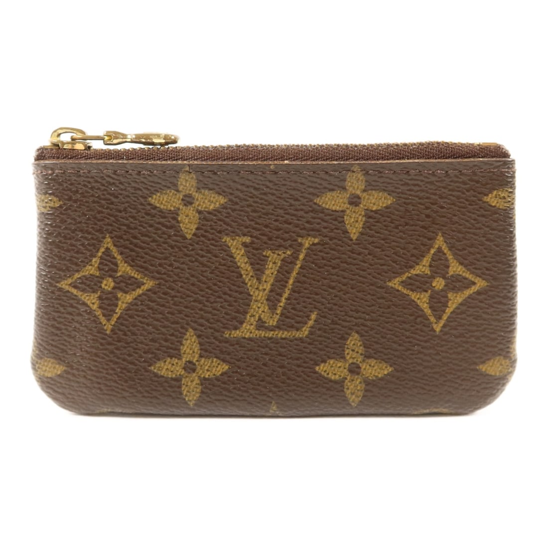 Monogram Brown Key Holder Pouch with Gold Hardware by Louis Vuitton M62650 (1 of 18)
