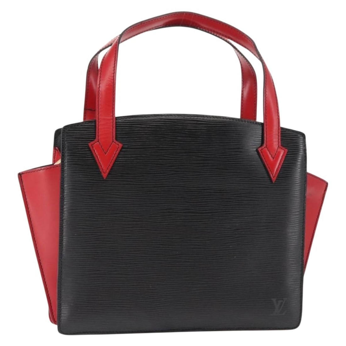 Louis Vuitton Epi Bicolor Varenne Hand Bag Black Red M52387 Auth (1 of 18)