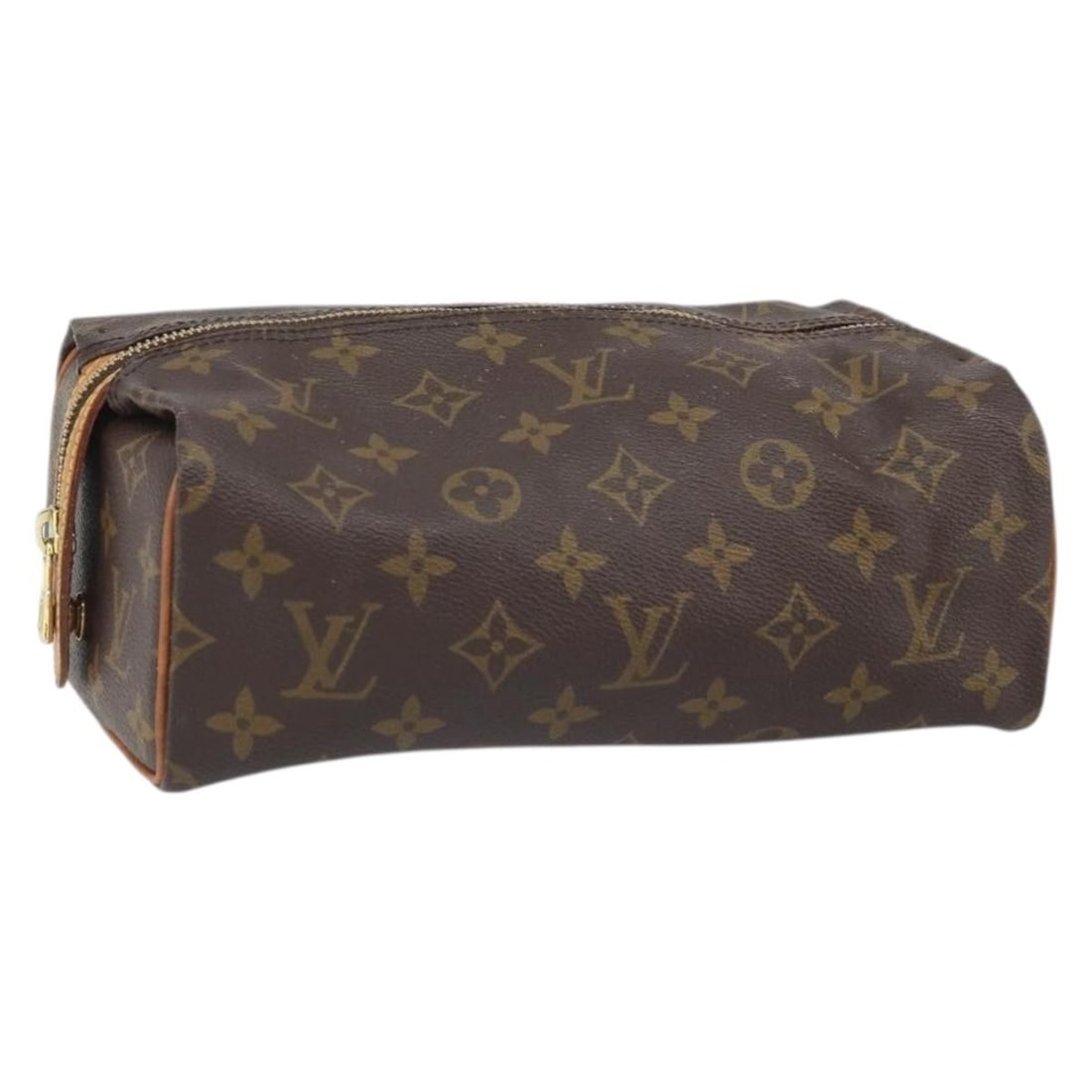 Louis Vuitton Monogram Canvas M47636 Cosmetic Bag France: Louis Vuitton Monogram Canvas M47636 Cosmetic Bag France This Louis Vuitton Monogram Trousse Patte Pression cosmetic pouch is crafted from signature monogram canvas and features a structured silhouett