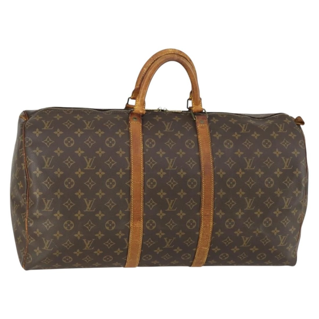 Keepall 55 Monogram Canvas Boston Bag M41424 by Louis Vuitton: Keepall 55 Monogram Canvas Boston Bag M41424 by Louis Vuitton This is a Louis Vuitton Monogram Keepall 55 Boston Bag, crafted from signature monogram canvas. The bag features a spacious interior and c