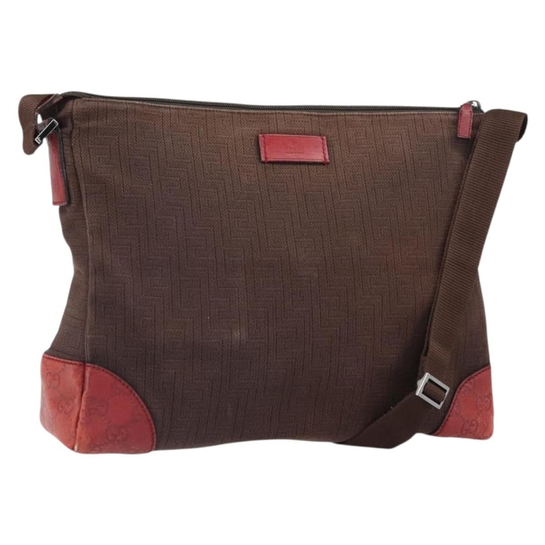 Guccissima Canvas Shoulder Bag in Brown Silver by Gucci Model 257301 (1 of 18)