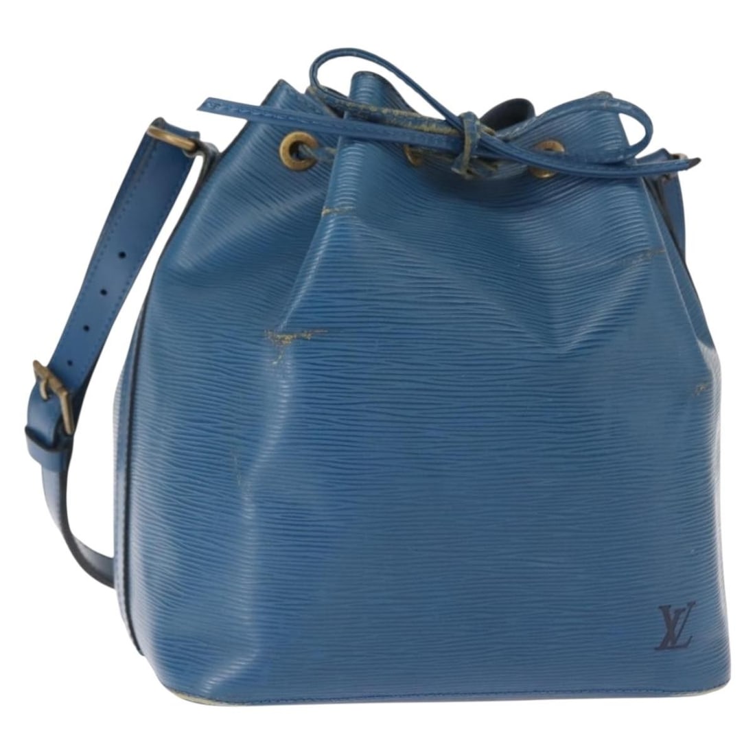LOUIS VUITTON Epi Petit Noe Blue Shoulder Bag M44105 Auth: LOUIS VUITTON Epi Petit Noe Blue Shoulder Bag M44105 Auth This authentic LOUIS VUITTON Epi Petit Noe Shoulder Bag features a vibrant blue exterior crafted from durable Epi leather. The bag showcases a
