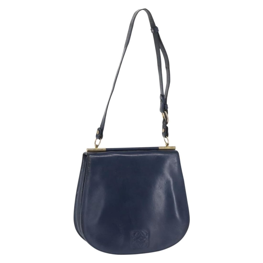 Loewe Blue Leather Women's Shoulder Bag with Dust Bag: Loewe Blue Leather Women's Shoulder Bag with Dust Bag This LOEWE shoulder bag for women is crafted from blue leather and features a compact silhouette. The bag includes a shoulder strap that has been