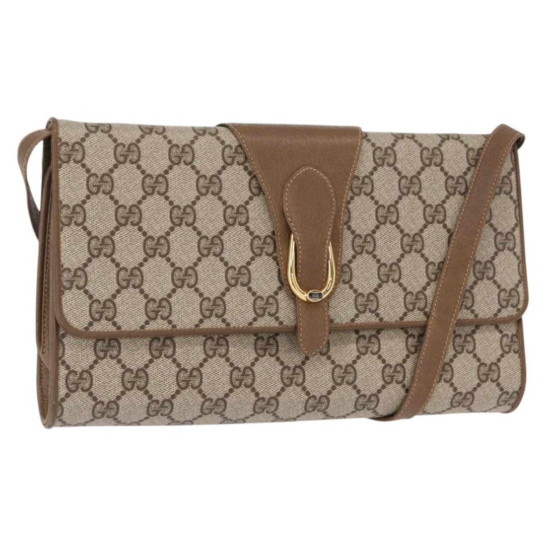 GUCCI GG Supreme Shoulder Bag Beige Gold PVC Italy 904 02 050 Auth: GUCCI GG Supreme Shoulder Bag Beige Gold PVC Italy 904 02 050 Auth This GUCCI GG Supreme Shoulder Bag is a stylish accessory crafted from durable PVC leather in a chic beige and gold color combination