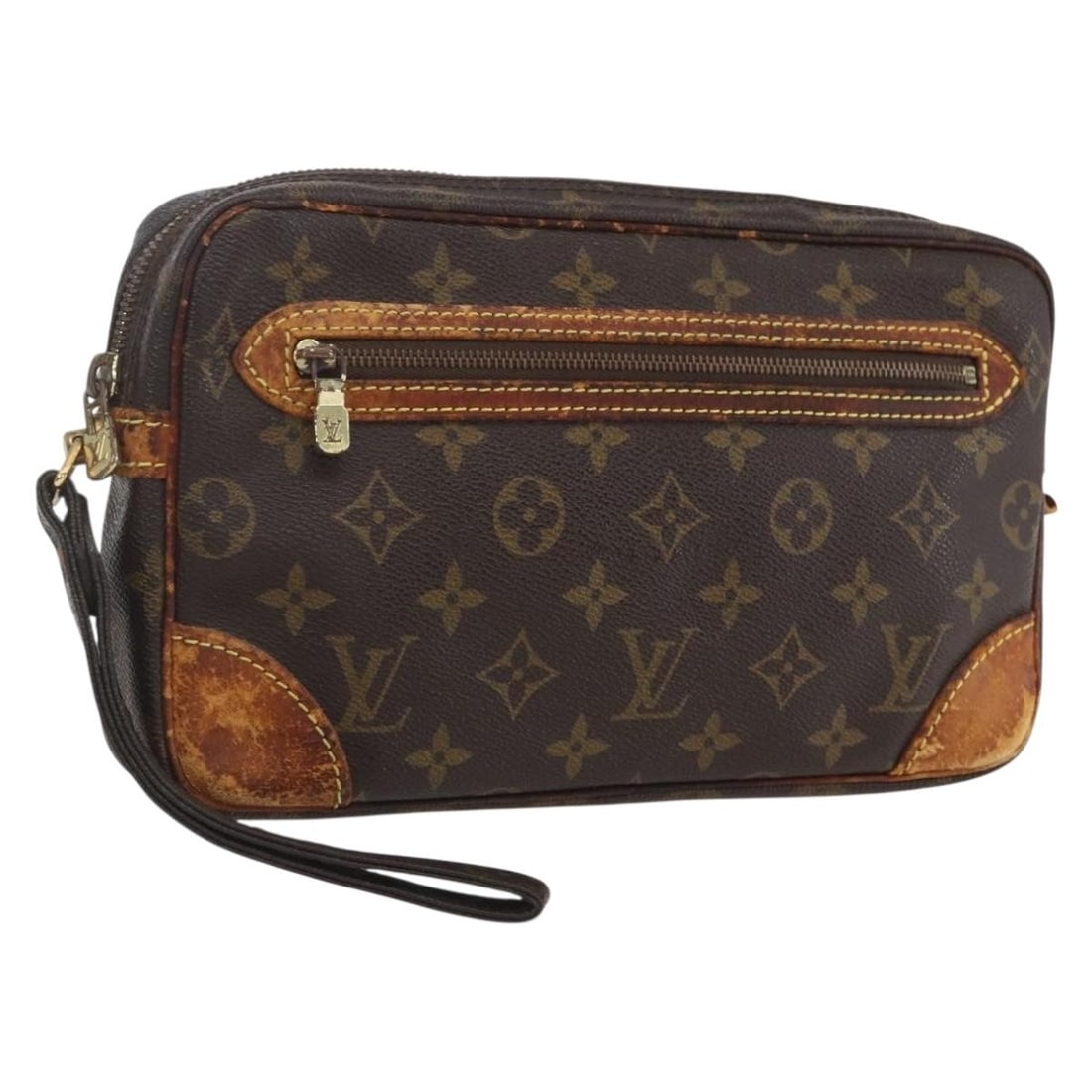Louis Vuitton Marly Dragonne GM Monogram Canvas Clutch Bag M51825 France: Louis Vuitton Marly Dragonne GM Monogram Canvas Clutch Bag M51825 France This Louis Vuitton Marly Dragonne GM clutch bag is crafted from signature monogram canvas and features a classic monogram exter