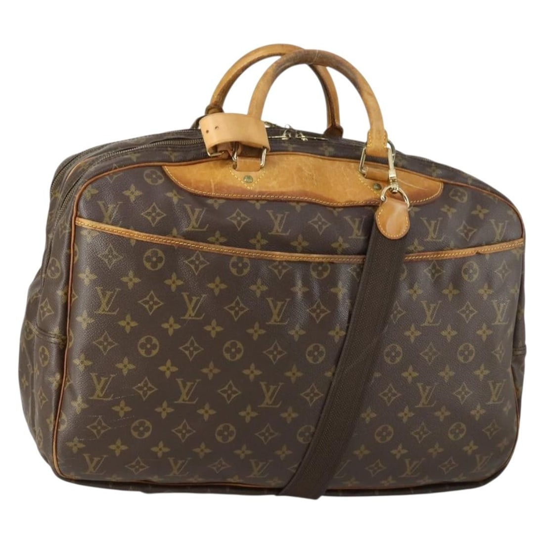 Louis Vuitton Alize de Poche Monogram Canvas Boston Bag with Shoulder Strap: Louis Vuitton Alize de Poche Monogram Canvas Boston Bag with Shoulder Strap This Louis Vuitton Monogram Alize de Poche Boston Bag is crafted from signature Monogram Canvas and offers versatile two-way