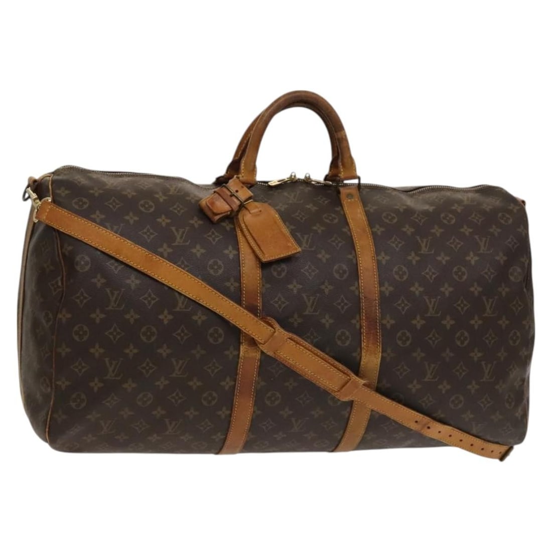 LOUIS VUITTON Monogram Keepall Bandouliere 60 Boston Bag M41412 Authentic (1 of 18)