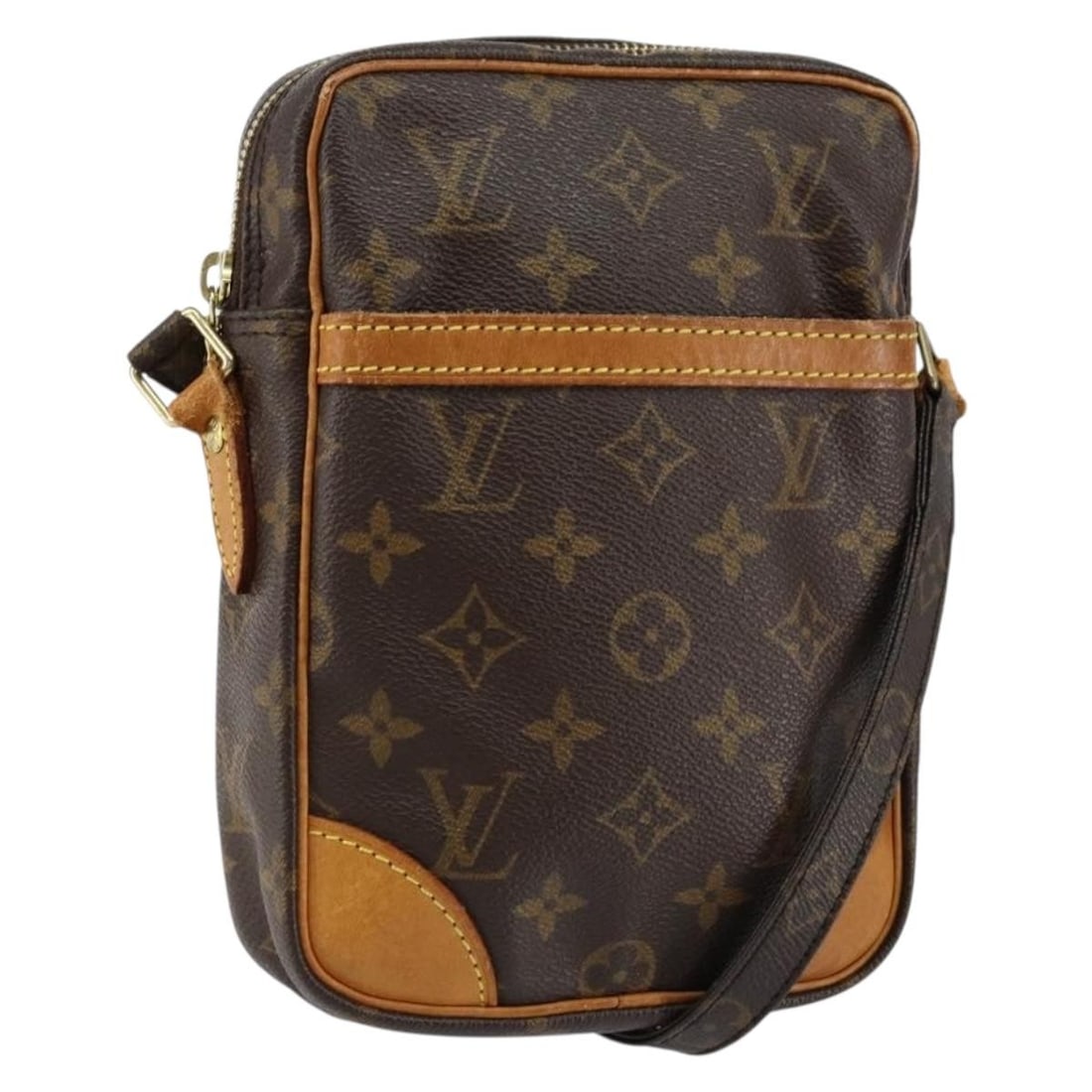 LOUIS VUITTON Monogram Danube Shoulder Bag M45266 Auth France: LOUIS VUITTON Monogram Danube Shoulder Bag M45266 Auth France The LOUIS VUITTON Monogram Danube Shoulder Bag is a stylish accessory crafted from durable Monogram Canvas. This bag features a classic Mo