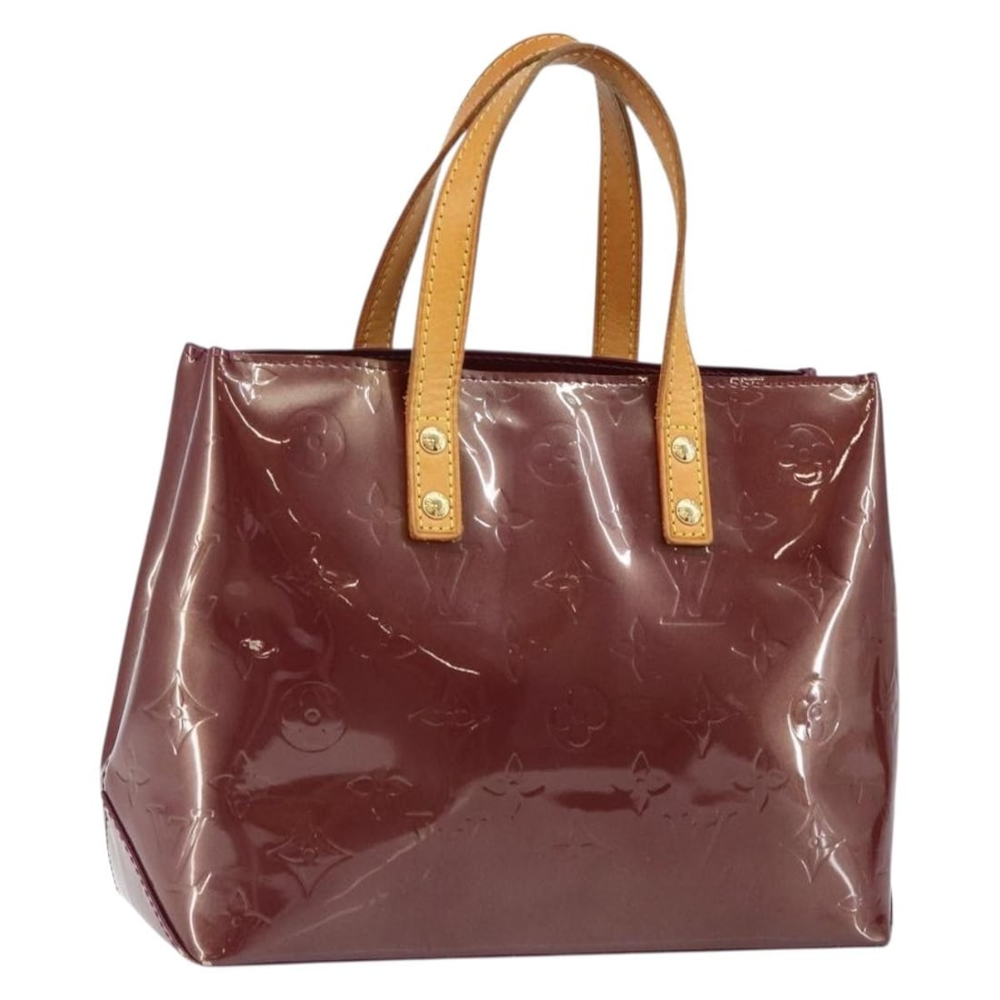 LOUIS VUITTON Monogram Vernis Reade PM Hand Bag Purple Patent Leather M93578: LOUIS VUITTON Monogram Vernis Reade PM Hand Bag Purple Patent Leather M93578 This Louis Vuitton Monogram Vernis Reade PM handbag in a stunning purple (Viole) color is a sophisticated addition to any w