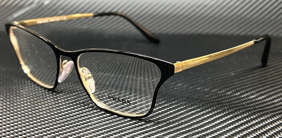 PRADA PR 60XV AAV1O1 Black Cat Eye Women's Eyeglasses Made in Italy (1 of 3)