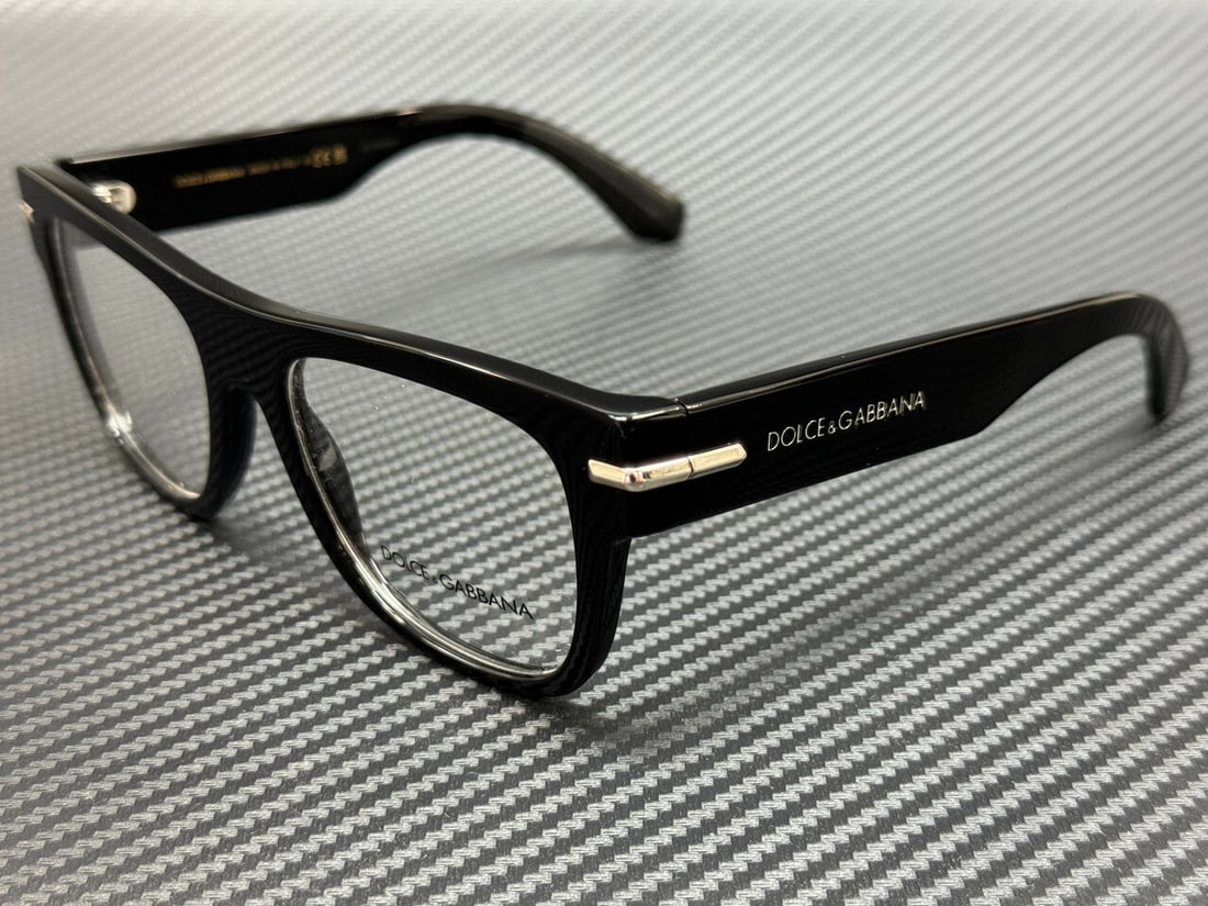 Dolce&Gabbana DG3407 501 Black Men's 54mm Eyeglasses with Authenticity (1 of 5)