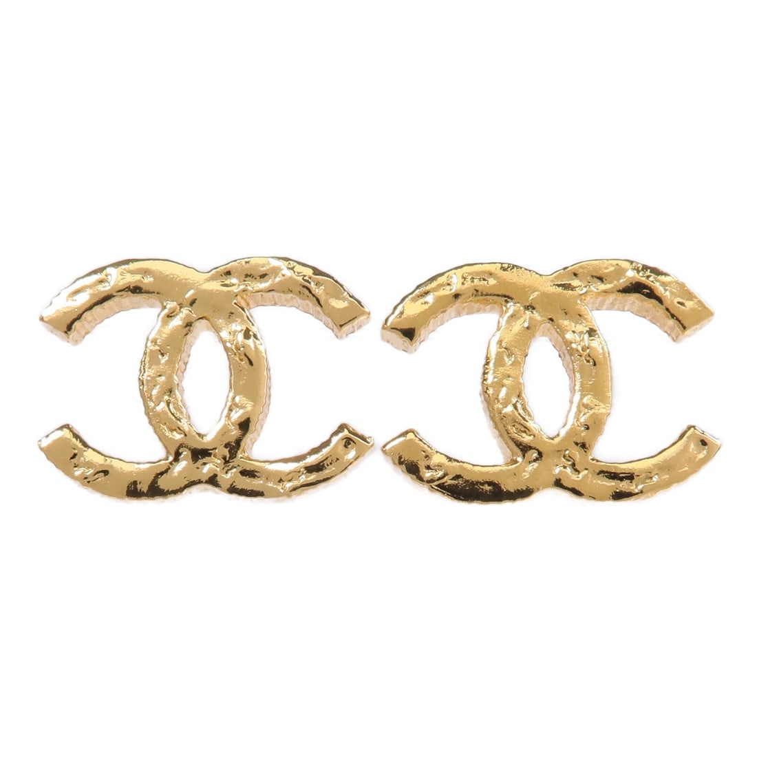 Chanel Gold Tone CC Logo Pierced Earrings for Women: Chanel Gold Tone CC Logo Pierced Earrings for Women These CHANEL CC pierced earrings feature a gold-toned metal design, offering a classic and elegant accessory for women. Manufactured in France, they