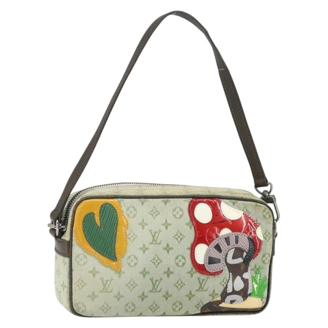 Louis Vuitton Khaki Monogram Mini Canvas Accessory Pouch M92274: Louis Vuitton Khaki Monogram Mini Canvas Accessory Pouch M92274 This Louis Vuitton Mini Tale de Fe accessory pouch is crafted from Monogram Mini Canvas in a khaki color. It features a compact design s