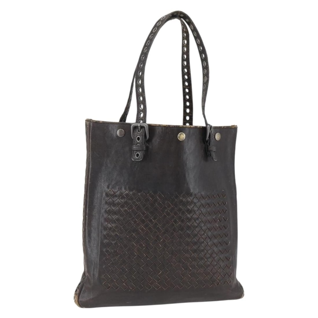 Brown Intrecciato Leather Tote by Bottega Veneta Italy (1 of 18)