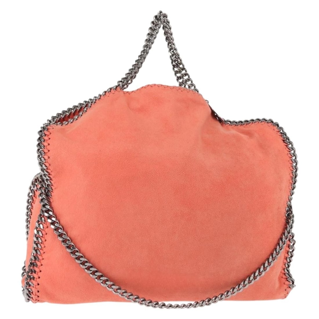 Stella McCartney Falabella Suede Chain Shoulder Bag Orange 234387 Auth (1 of 18)