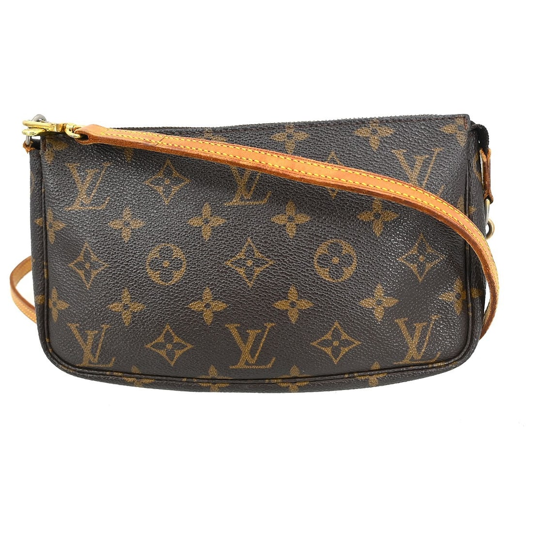 Louis Vuitton Monogram Pochette Accessoires M51980 Canvas Small Top Handle Bag: Louis Vuitton Monogram Pochette Accessoires M51980 Canvas Small Top Handle Bag This Louis Vuitton Monogram Pochette Accessoires handbag features the signature monogram canvas leather in brown. Designe