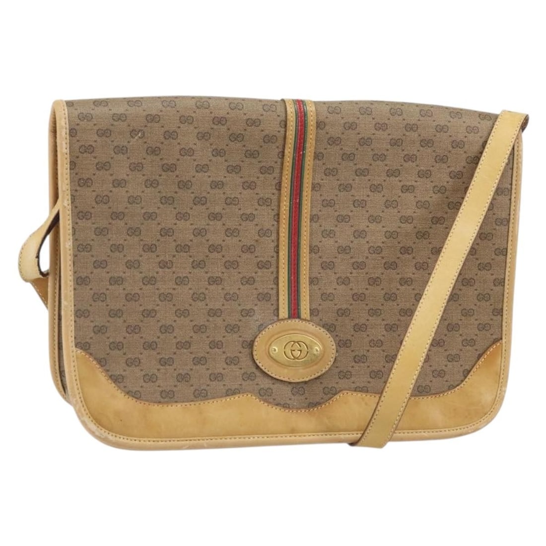 Gucci Micro GG Supreme Beige PVC Shoulder Bag 001 104 0551: Gucci Micro GG Supreme Beige PVC Shoulder Bag 001 104 0551 This Gucci Micro GG Supreme shoulder bag features a beige and gold colorway and is crafted from PVC leather and Micro Small GG canvas. Design