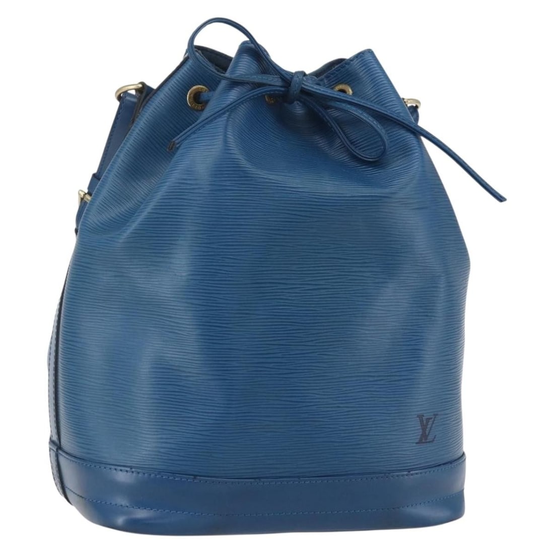 Louis Vuitton Noe Epi Leather Shoulder Bag in Toledo Blue M44005 France: Louis Vuitton Noe Epi Leather Shoulder Bag in Toledo Blue M44005 France This Louis Vuitton Epi Noe Shoulder Bag features the signature Toledo Blue Epi leather exterior. The bag offers a classic bucket