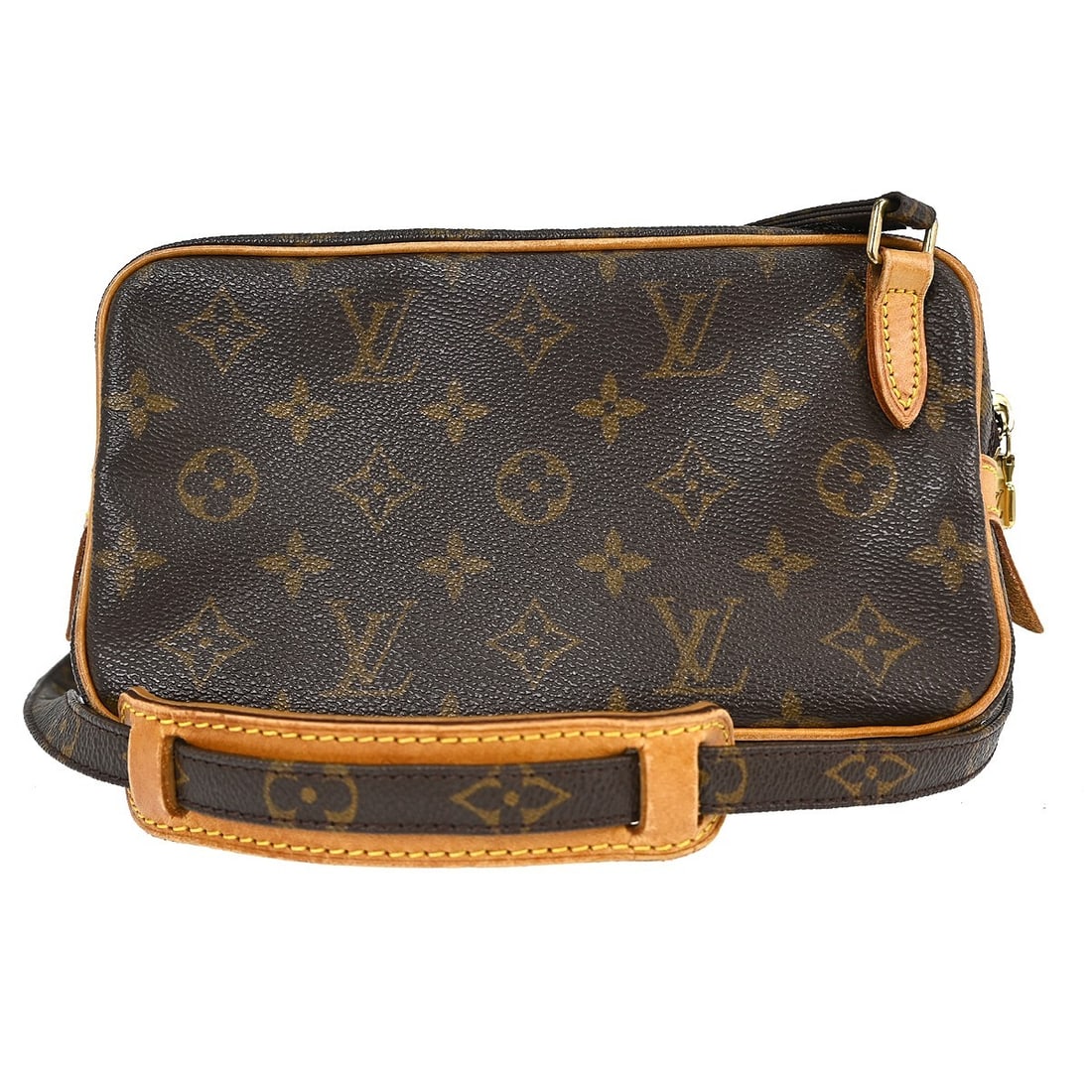 Louis Vuitton Marly Monogram Mini Crossbody Shoulder Bag M51828: Louis Vuitton Marly Monogram Mini Crossbody Shoulder Bag M51828 This Louis Vuitton Marly Bandouliere shoulder bag features the signature Monogram pattern on brown leather with a canvas-lined interior.