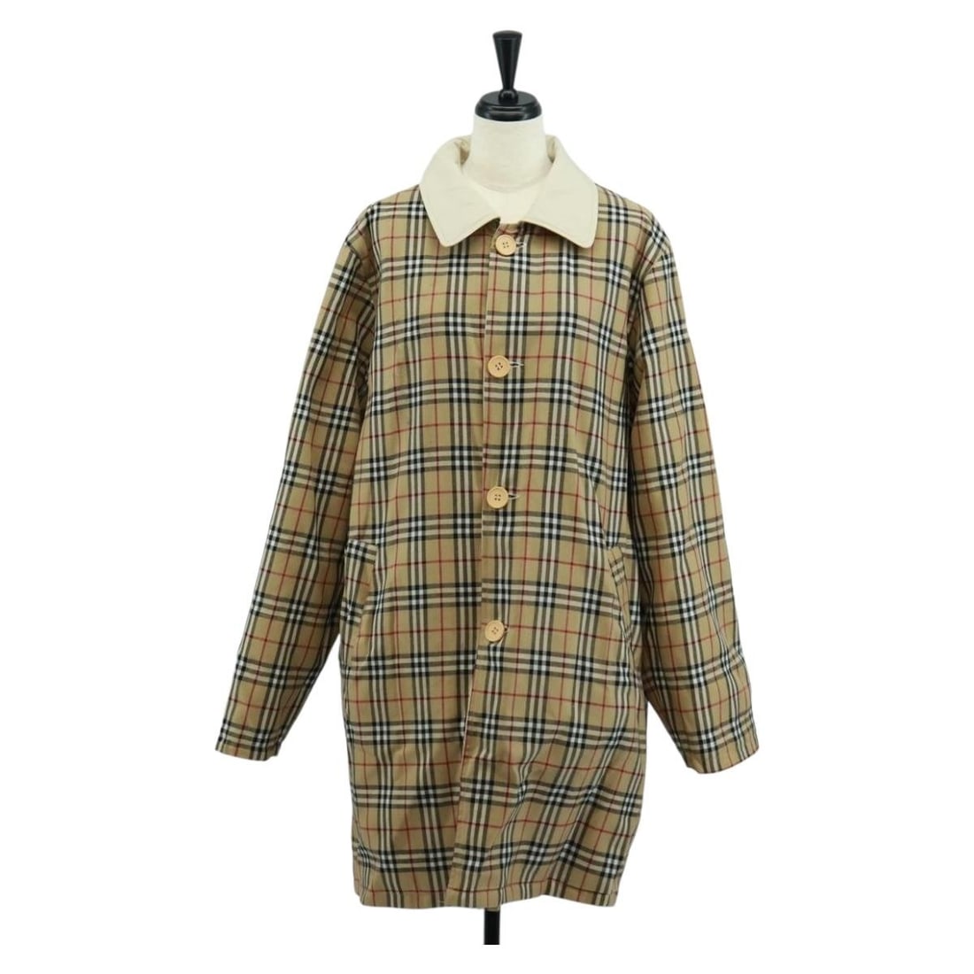 Burberry XL Reversible Nova Check Wool Jacket in Beige Made in Italy (1 of 13)