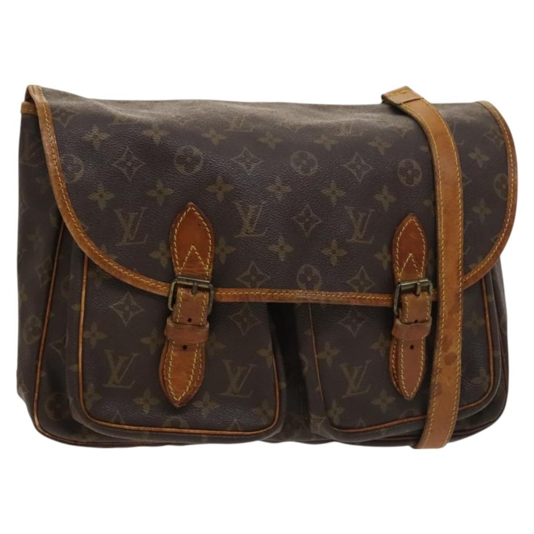 LOUIS VUITTON Monogram Gibeciere GM Shoulder Bag M42246 France Authentic (1 of 18)