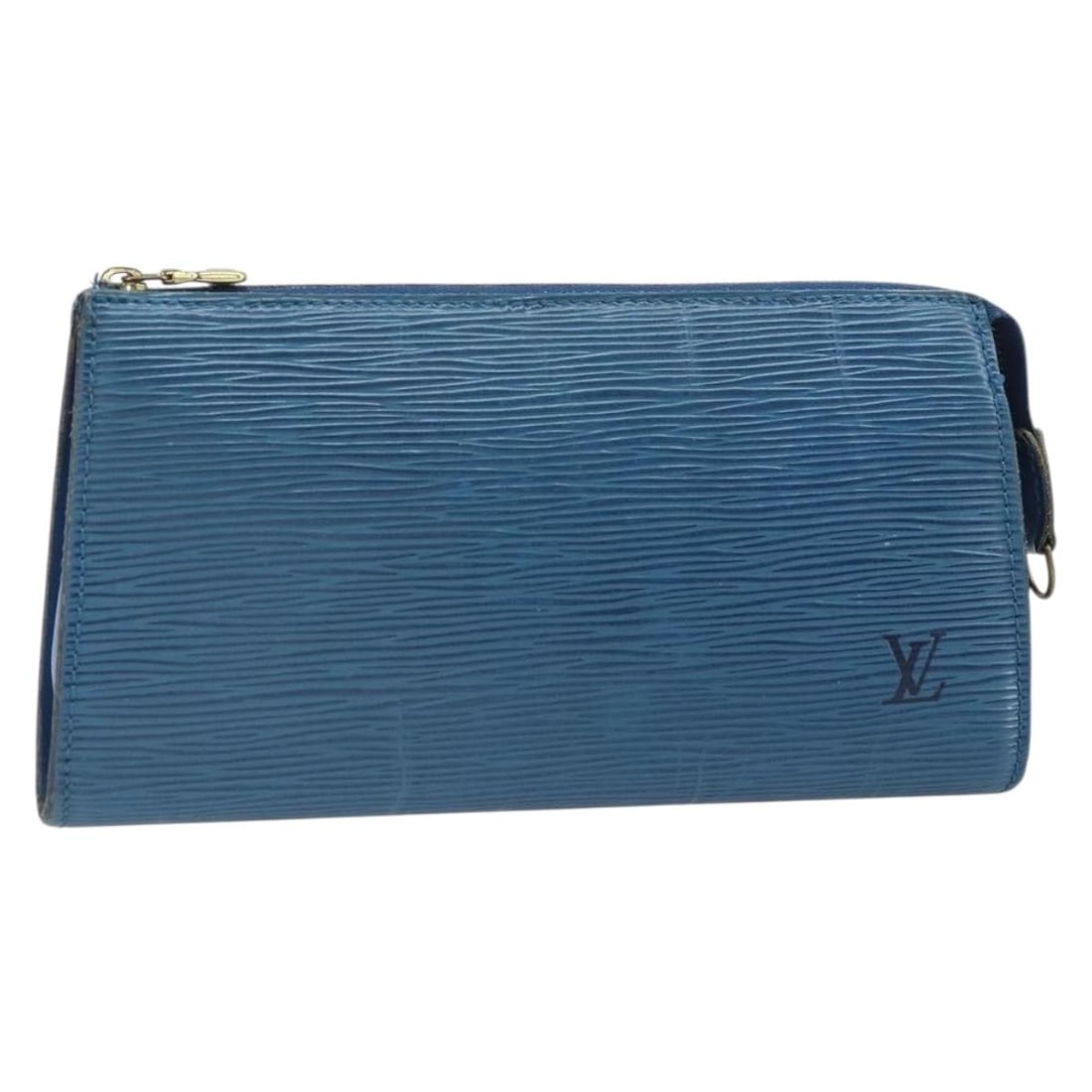 Louis Vuitton Blue Epi Leather Pochette Accessoires M52985 Pouch: Louis Vuitton Blue Epi Leather Pochette Accessoires M52985 Pouch This is a Louis Vuitton Epi Pochette Accessoires pouch in blue Epi leather. The accessory pouch features a structured silhouette and is