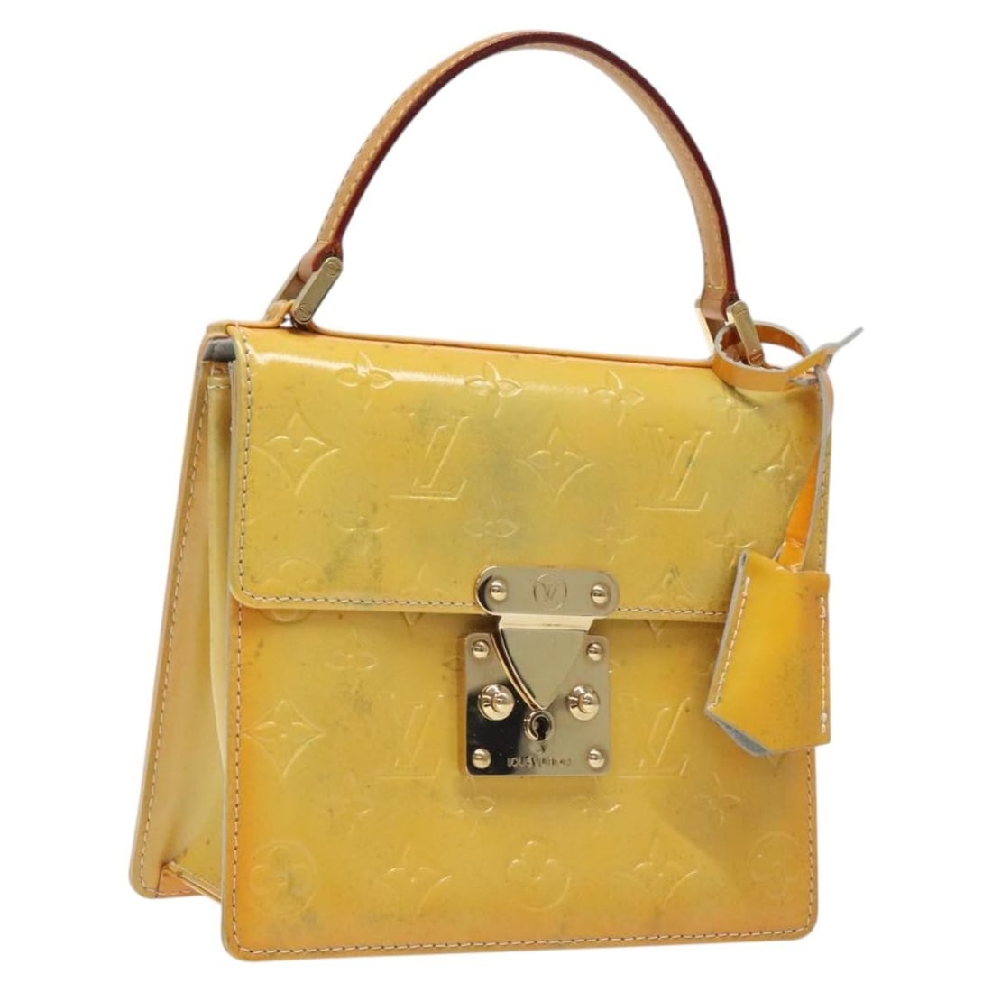 Louis Vuitton Spring Street Gris Monogram Vernis Patent Leather Handbag M91029: Louis Vuitton Spring Street Gris Monogram Vernis Patent Leather Handbag M91029 This Louis Vuitton Monogram Vernis Spring Street handbag features glossy patent leather in a Gris (gray) color. The bag i