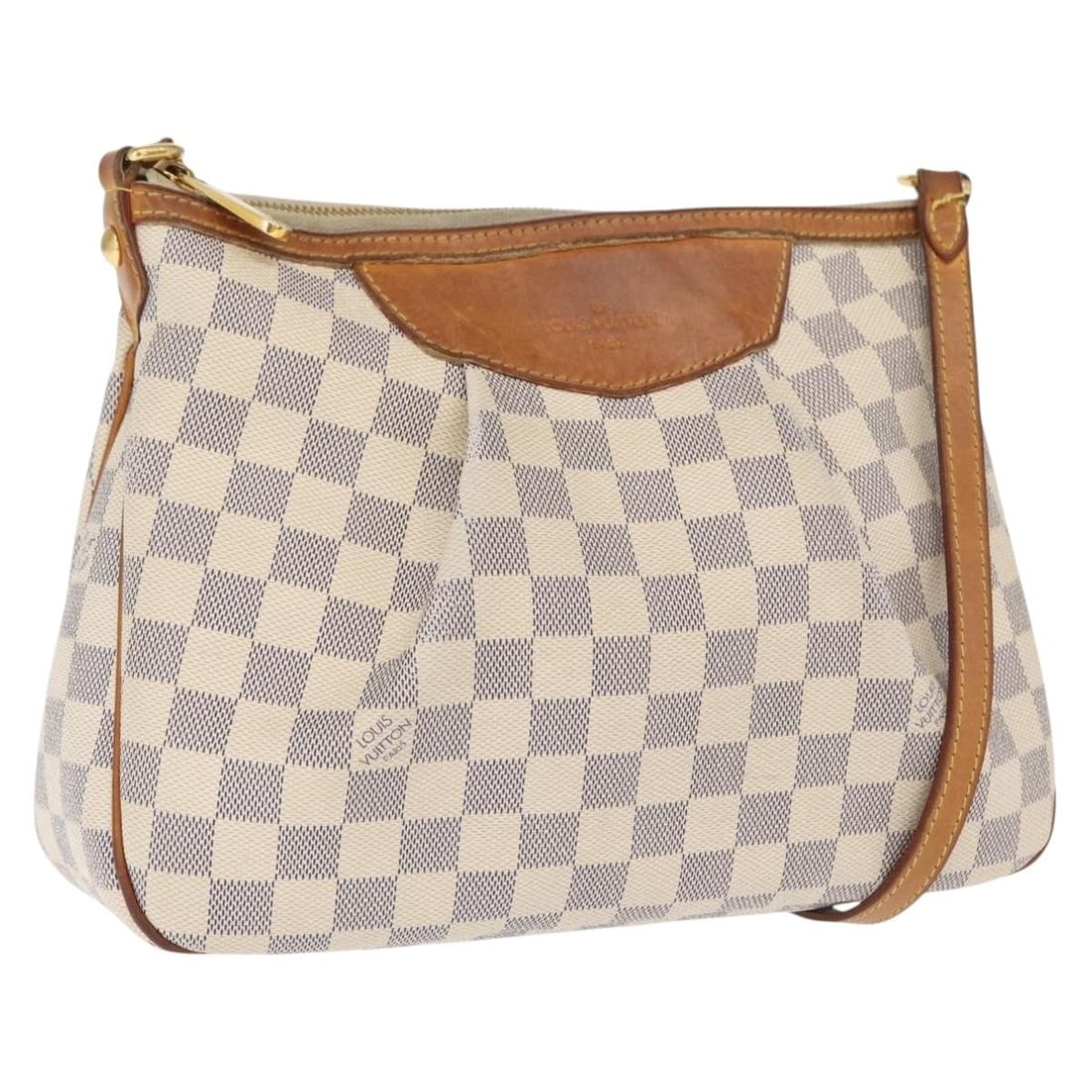 Louis Vuitton Siracusa PM Damier Azur Canvas Shoulder Purse N41113: Louis Vuitton Siracusa PM Damier Azur Canvas Shoulder Purse N41113 This Louis Vuitton Damier Azur Siracusa PM shoulder bag features the classic Damier Azur canvas exterior with signature detailing. De