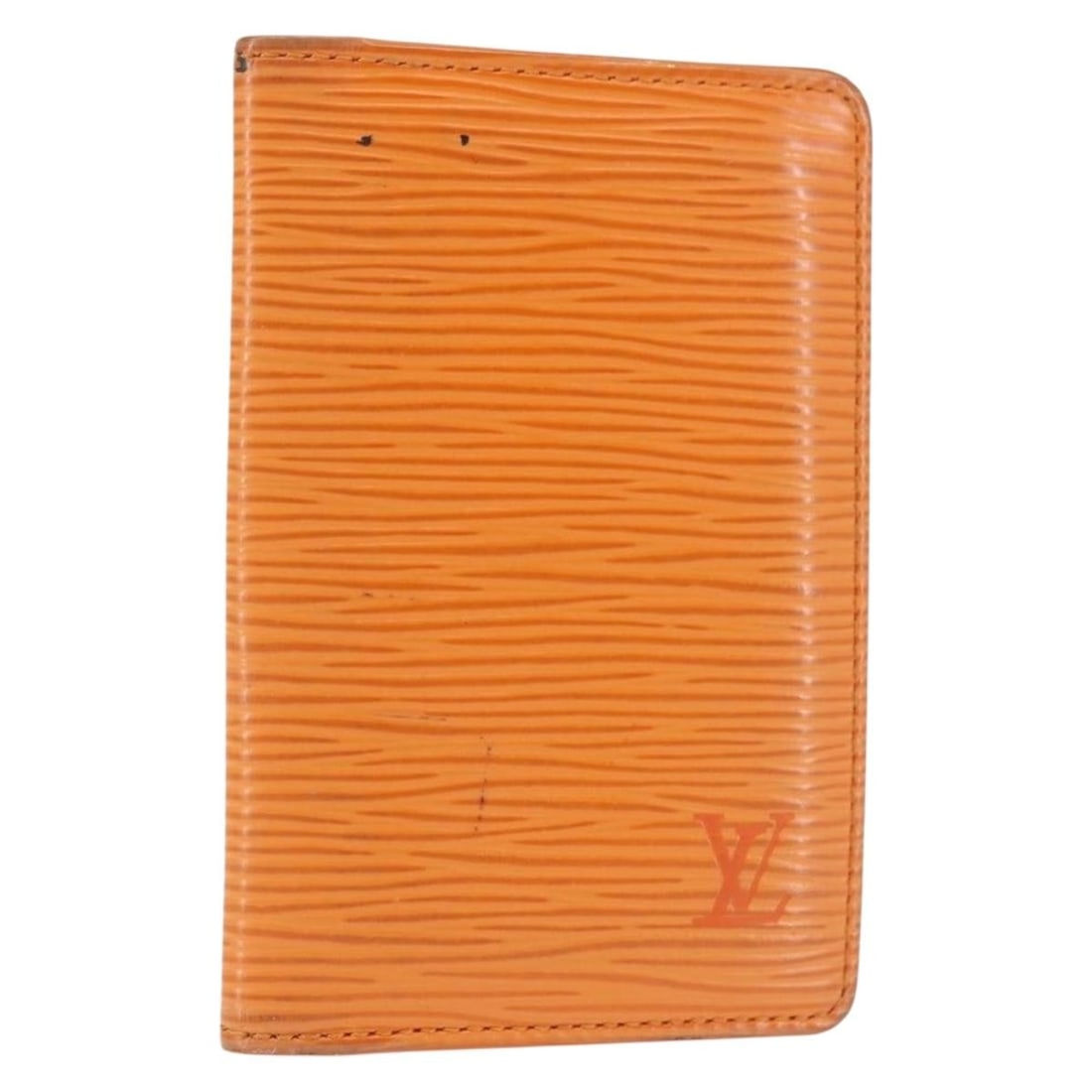 Louis Vuitton Epi Leather Card Case Orange M6358H Made in France: Louis Vuitton Epi Leather Card Case Orange M6358H Made in France Elevate your accessory collection with this authentic LOUIS VUITTON Epi Organizer De Poch Card Case in a vibrant orange hue. Crafted fr