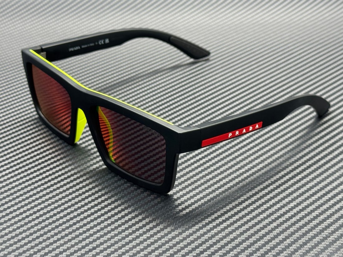 Prada Linea Rossa PS A07S 1BO10A Black Red Mirror 58mm Sunglasses with Authenticity Certificate (1 of 5)