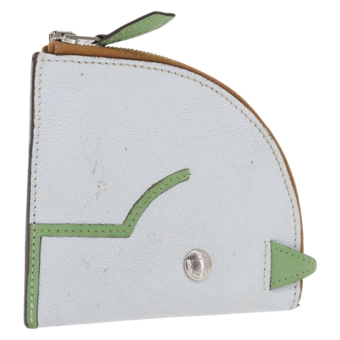 Light Blue Leather Paddock Coin Purse by Hermes France (1 of 18)