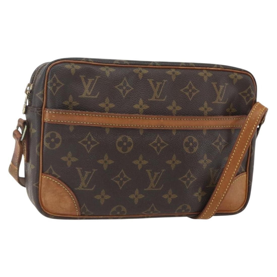 Louis Vuitton Trocadero 27 Monogram Canvas Shoulder Bag M51274 France: Louis Vuitton Trocadero 27 Monogram Canvas Shoulder Bag M51274 France This Louis Vuitton Monogram Trocadero 27 shoulder bag features the brand's signature monogram canvas exterior with brown leather a