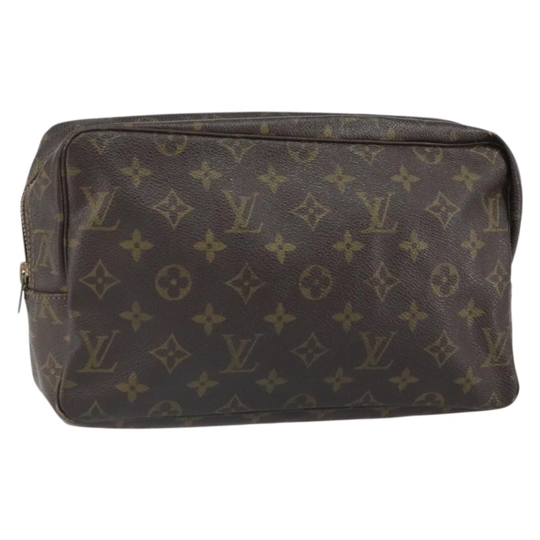 Monogram Canvas Trousse Toilette 28 Clutch Bag by Louis Vuitton M47522: Monogram Canvas Trousse Toilette 28 Clutch Bag by Louis Vuitton M47522 This vintage Louis Vuitton Monogram Trousse Toilette 28 clutch bag features the iconic monogram canvas exterior and is crafted in