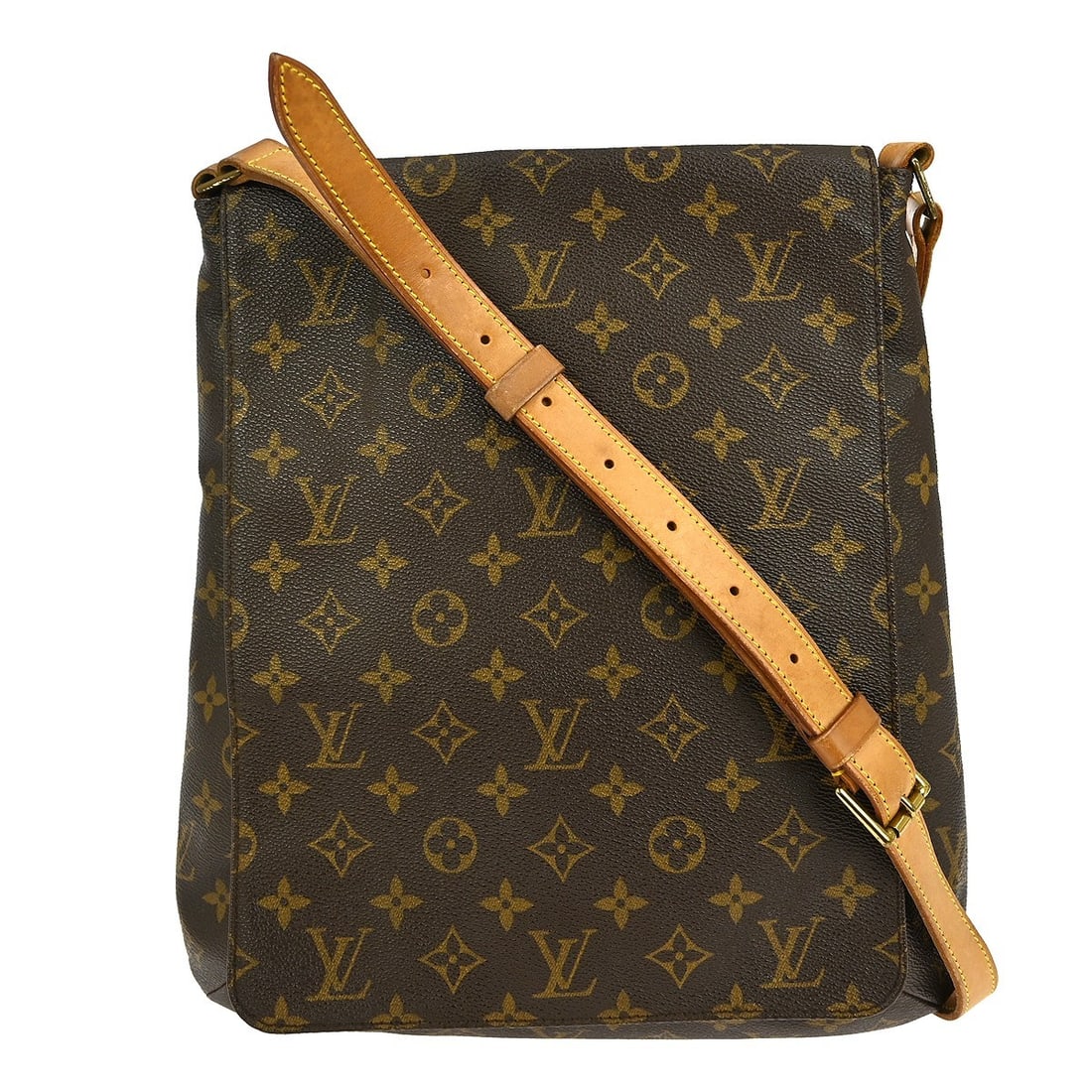 Louis Vuitton Musette Monogram Canvas Shoulder Bag M51256 Vintage: Louis Vuitton Musette Monogram Canvas Shoulder Bag M51256 Vintage This vintage Louis Vuitton Musette shoulder bag showcases a classic monogram pattern, crafted from durable monogram canvas with a rich