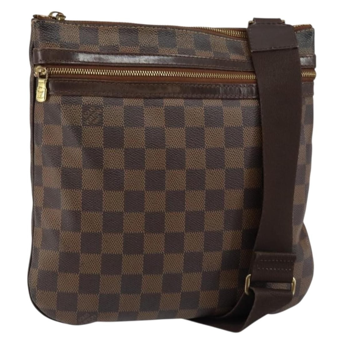 LOUIS VUITTON Damier Ebene Pochette Bosphore Shoulder Bag N51111 Auth: LOUIS VUITTON Damier Ebene Pochette Bosphore Shoulder Bag N51111 Auth Introducing the iconic LOUIS VUITTON Damier Ebene Pochette Bosphore Shoulder Bag, a perfect blend of luxury and practicality. Craf