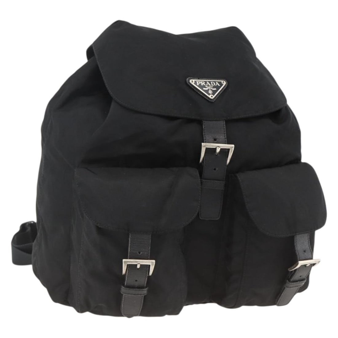 Black Nylon Backpack by Prada with Silver Hardware for Women (1 of 18)