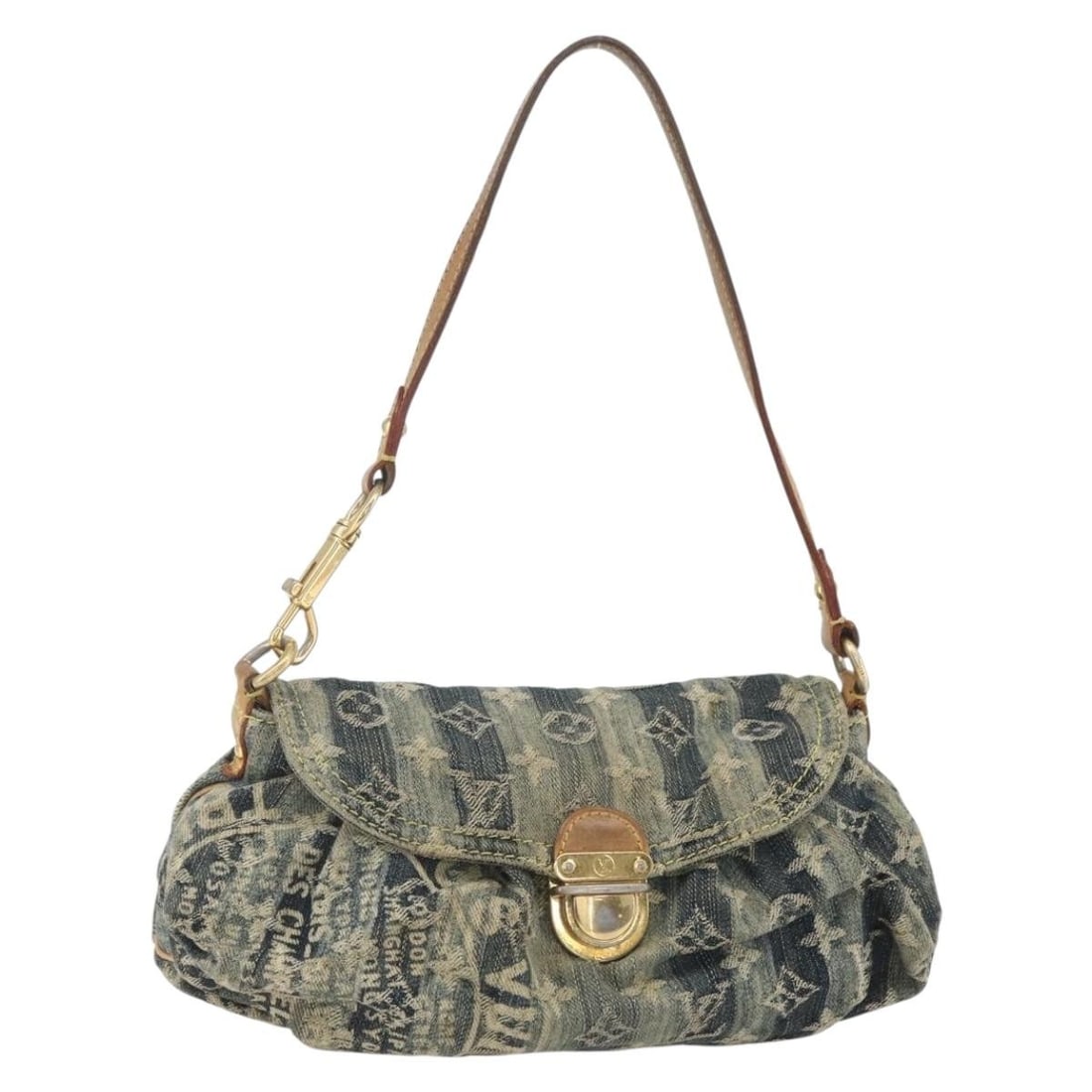 Louis Vuitton Mini Pretty Raye Blue Monogram Denim Handbag M95333: Louis Vuitton Mini Pretty Raye Blue Monogram Denim Handbag M95333 This Louis Vuitton Monogram Denim Mini Pretty Raye handbag features blue monogram denim canvas with leather trim. Made in France, it o