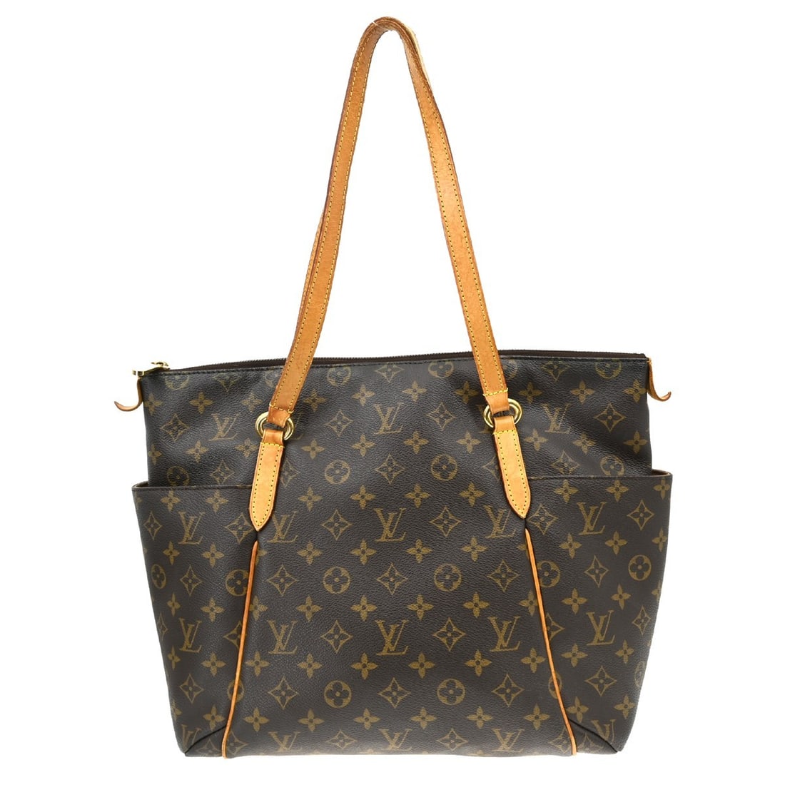 Louis Vuitton Totally MM Monogram Canvas Brown Large Shoulder Tote Bag: Louis Vuitton Totally MM Monogram Canvas Brown Large Shoulder Tote Bag This Louis Vuitton Totally MM shoulder tote bag features the iconic monogram canvas leather exterior with beige double handles, a