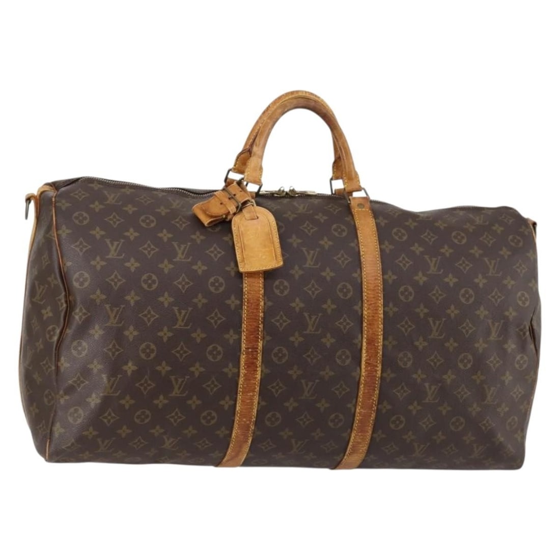 LOUIS VUITTON Monogram Keepall Bandouliere 60 Boston Bag M41412 Authentic (1 of 18)