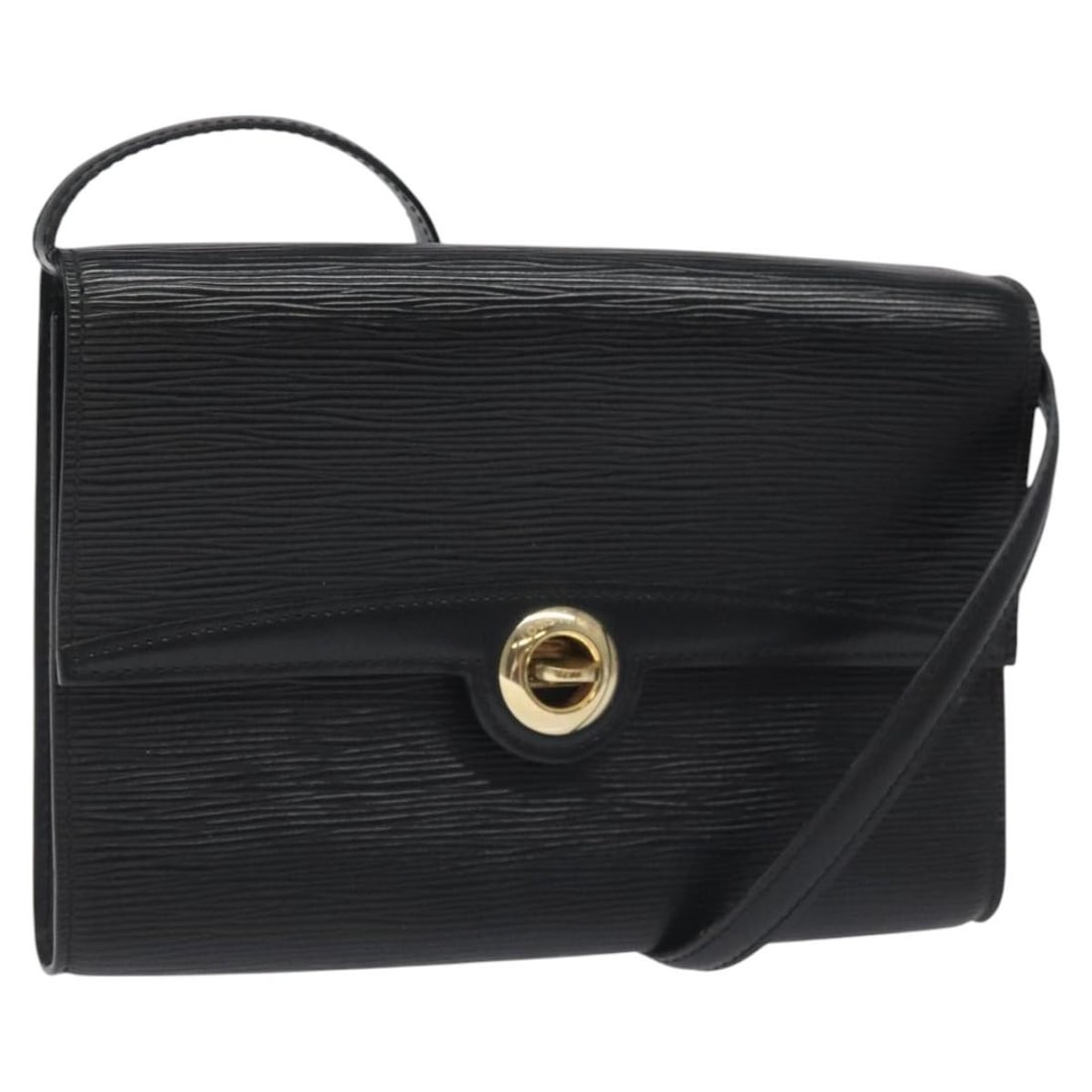 Louis Vuitton Epi Leather Pochette Arche Black Shoulder Bag M52572: Louis Vuitton Epi Leather Pochette Arche Black Shoulder Bag M52572 This Louis Vuitton Epi Pochette Arche shoulder bag is crafted from black Epi leather and features a structured silhouette. Designed f