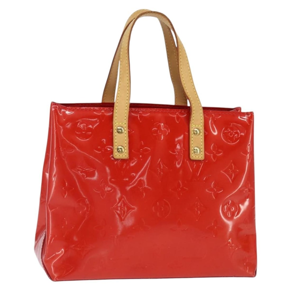 LOUIS VUITTON Monogram Vernis Reade PM Red Hand Bag M91088 Auth: LOUIS VUITTON Monogram Vernis Reade PM Red Hand Bag M91088 Auth This authentic LOUIS VUITTON Monogram Vernis Reade PM Hand Bag in a vibrant red hue is a chic addition to any collection. Crafted from d