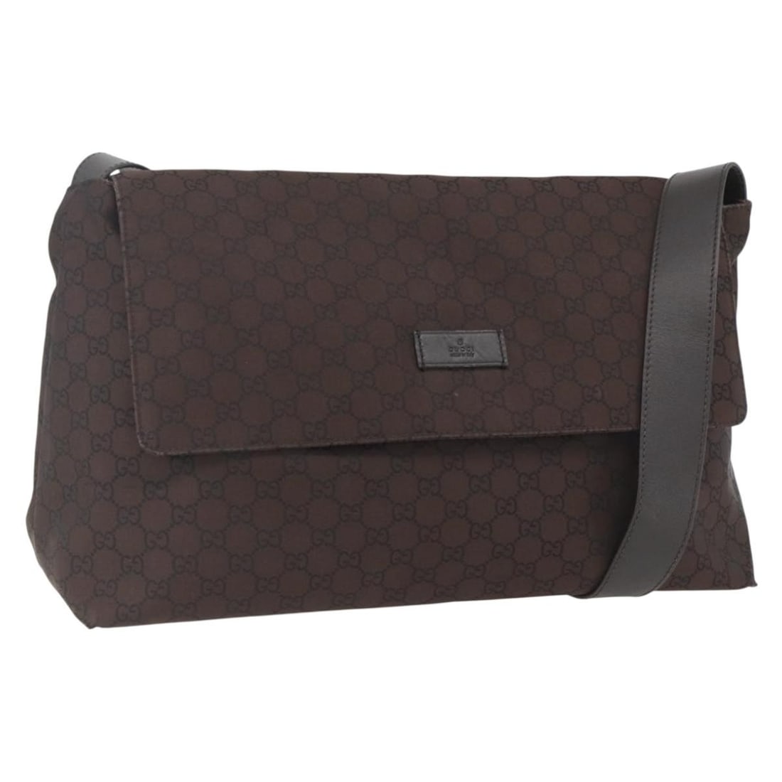 Brown GG Canvas Shoulder Bag by Gucci Model 272350 Silver Accents: Brown GG Canvas Shoulder Bag by Gucci Model 272350 Silver Accents This Gucci GG Canvas shoulder bag features a classic brown and silver color scheme and is crafted from signature GG canvas material. T