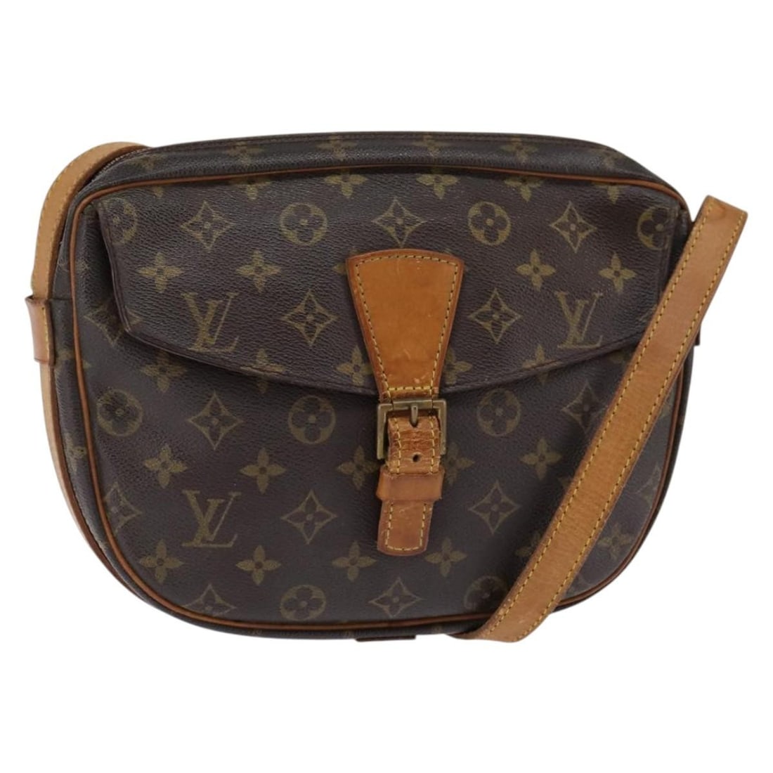 LOUIS VUITTON Monogram Jeune Fille GM Shoulder Bag M51225 Authentic France (1 of 18)