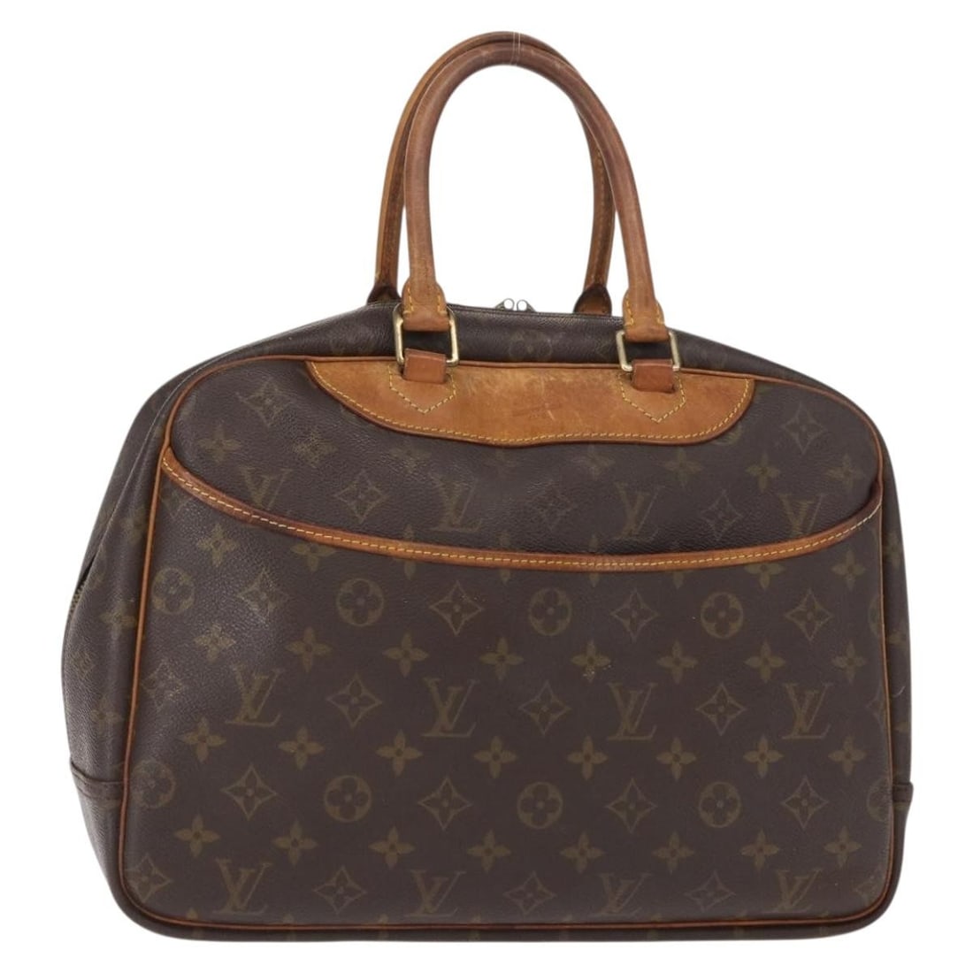 LOUIS VUITTON Monogram Deauville Hand Bag M47270 Auth France (1 of 18)
