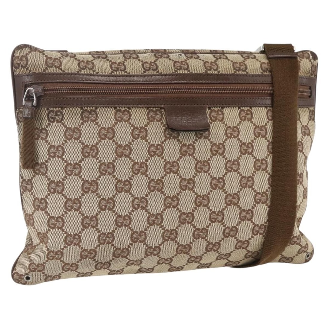 Gucci GG Canvas Beige and Silver Women's Shoulder Bag 90476 Italy: Gucci GG Canvas Beige and Silver Women's Shoulder Bag 90476 Italy This is a Gucci GG Canvas shoulder bag in beige and silver, designed for women. The bag is crafted from signature GG canvas material a