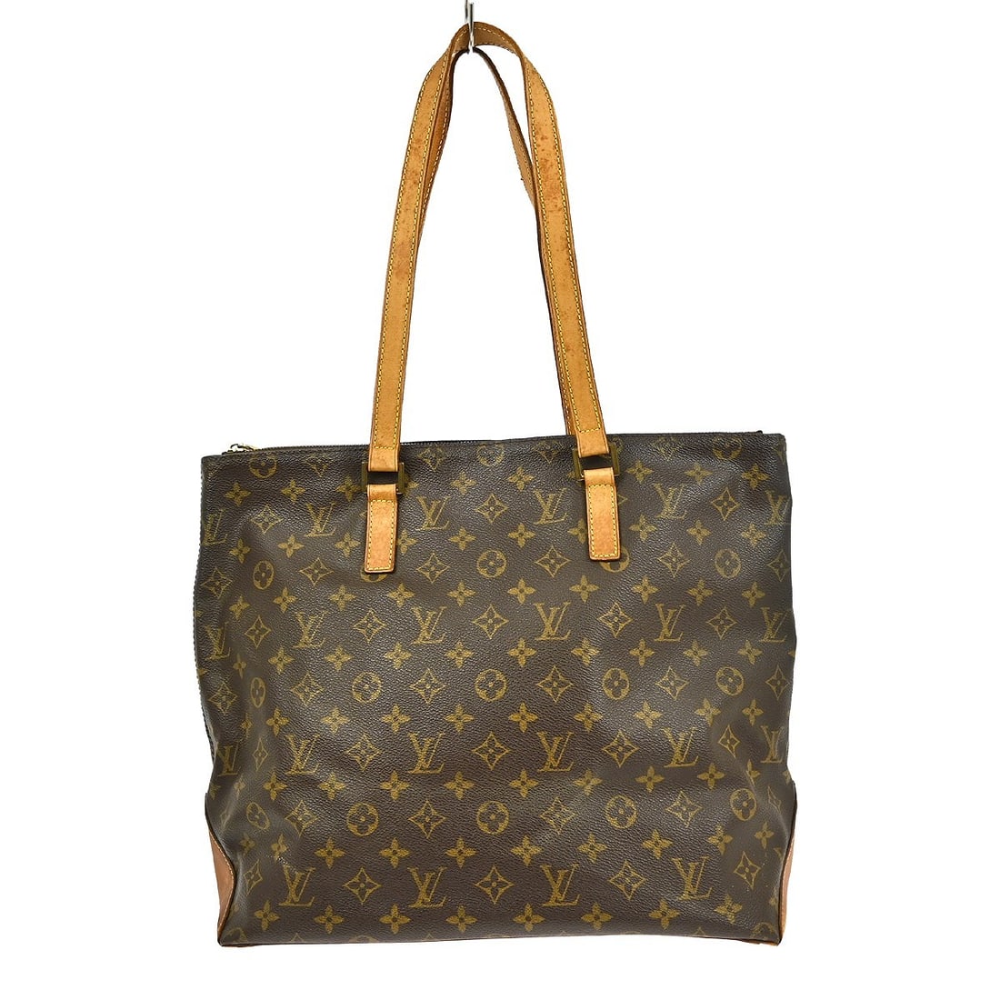 Louis Vuitton Cabas Mezzo Monogram Canvas Large Tote Bag M51151: Louis Vuitton Cabas Mezzo Monogram Canvas Large Tote Bag M51151 This Louis Vuitton Cabas Mezzo tote bag features the iconic monogram canvas leather exterior with brown leather double handles and a zip