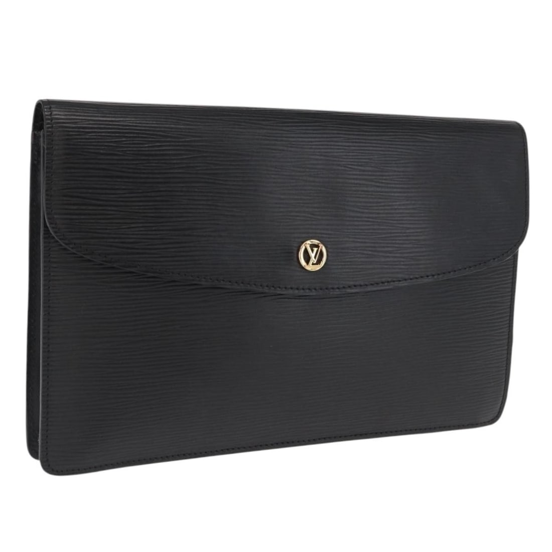 Louis Vuitton Epi Montaigne 27 Black Leather Women's Clutch Bag M52652: Louis Vuitton Epi Montaigne 27 Black Leather Women's Clutch Bag M52652 This is a Louis Vuitton Epi Montaigne 27 clutch bag crafted from durable Epi leather in black. Designed for women, the bag featur